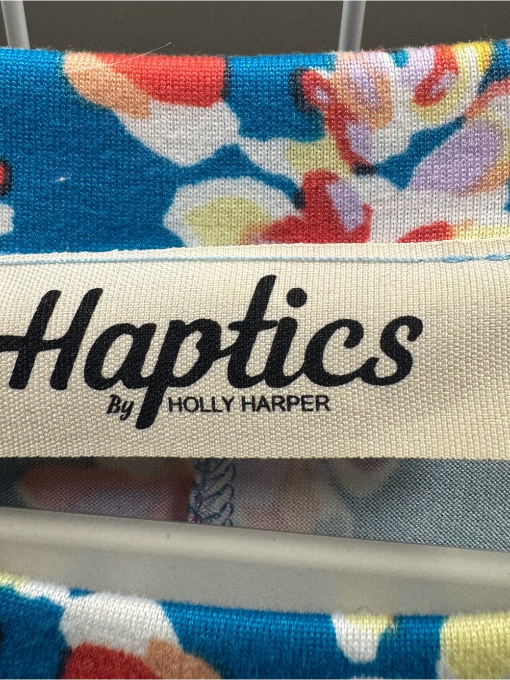 Women’s Teal Floral Tiered Blouse by Haptics - Picture 4 of 4
